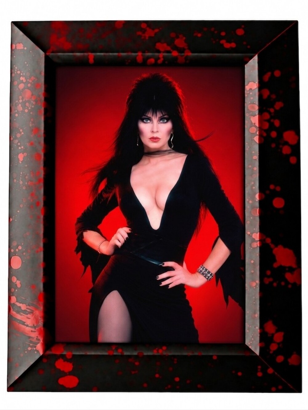 Elvira Framed Horror Queen Cult Classic Gothic Punk Rock Biker Goth Vintage 80s
